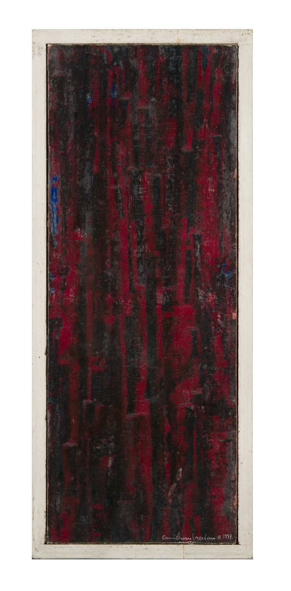 Blauw in rood